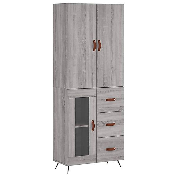 vidaXL Highboard Grau Sonoma 69,5x34x180 cm Holzwerkstoff 3195937 günstig online kaufen