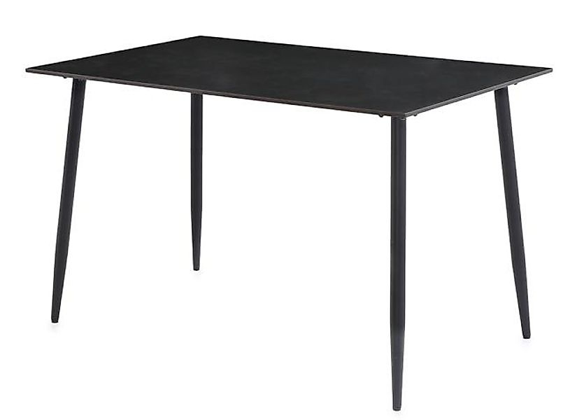 Esstisch 120 cm Keramik Schwarz / Gestell Schwarz günstig online kaufen