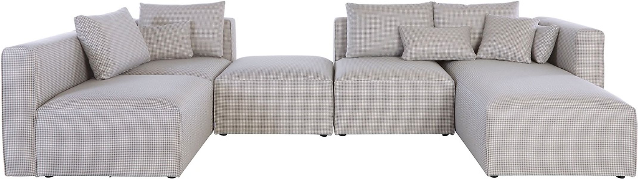 Home affaire Wohnlandschaft "Comfine U-Form" zusammengesetzt aus Modulen, i günstig online kaufen
