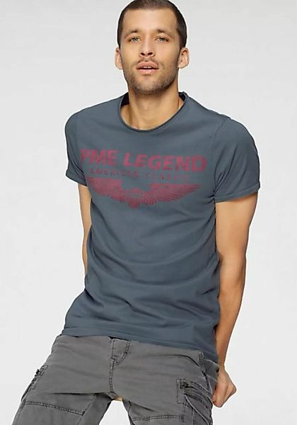 PME LEGEND Rundhalsshirt mit Logoprint günstig online kaufen