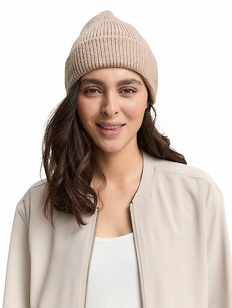 TOM TAILOR Beanie, mit Rippstruktur günstig online kaufen