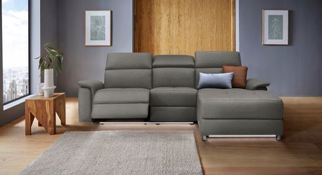 PLACES OF STYLE Ecksofa "Pareli, L-Form, 259cm,m. Recamiere, Echtleder, Kun günstig online kaufen
