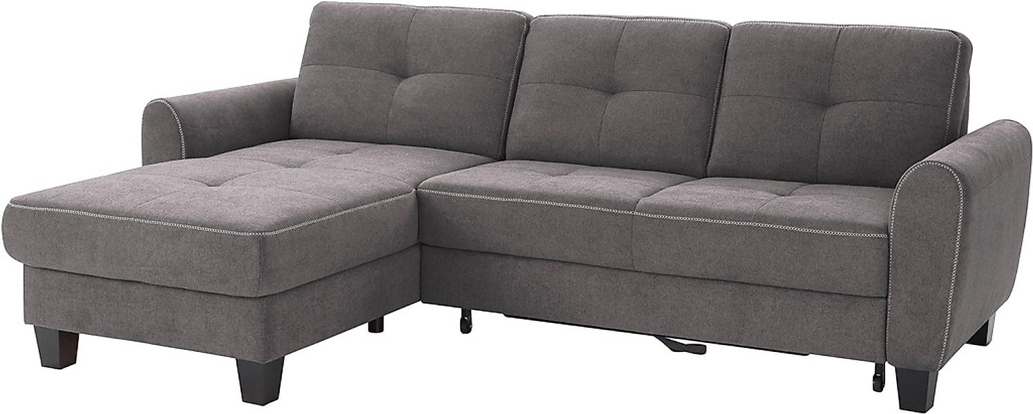 sit&more Ecksofa »Varese L-Form«, mit Federkern, wahlweise mit Bettfunktion günstig online kaufen