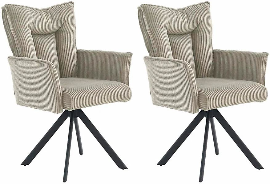 Jockenhöfer Gruppe Drehstuhl "Marc (Set, 2 St.)", (Set), 2 St., Cord, Inklu günstig online kaufen