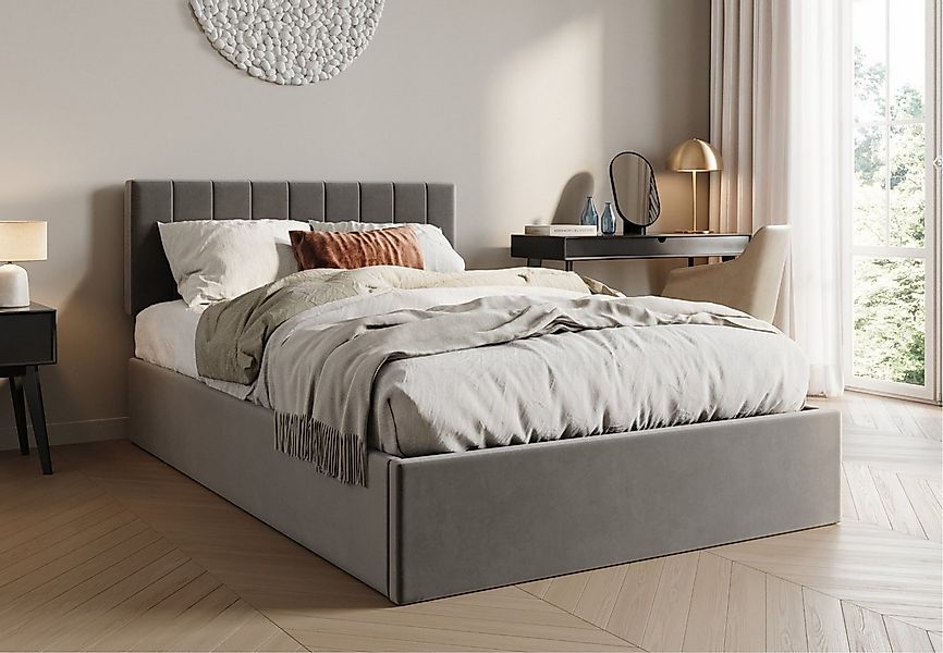 Home Collective Polsterbett mit Stauraum und Lattenrost Doppelbett Gepolste günstig online kaufen