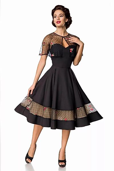 Vintage-Kleid mit Cape günstig online kaufen