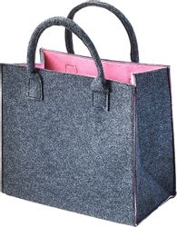 Kobolo Einkaufsshopper Filztasche außen grau meliert günstig online kaufen