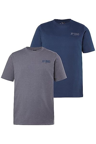 JP1880 T-Shirt T-Shirts 2er-Pack Halbarm Brust-Print günstig online kaufen