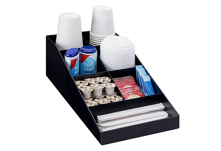 Navaris Aufbewahrungsbox Kaffee Spender Organizer - Kaffeestation 7 Fächer günstig online kaufen