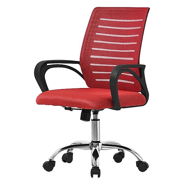 ML-Design Bürostuhl Ergonomisch Rot Höhenverstellbarer Drehstuhl günstig online kaufen