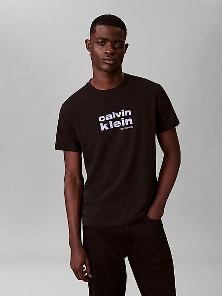 Calvin Klein T-Shirt Rundhalsausschnitt, Regular Fit, Logodruck günstig online kaufen