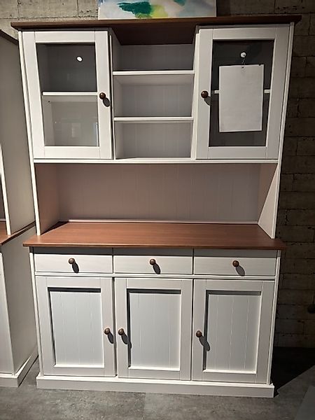 Neumarkt Abverkauf Buffetschrank Breite ca. 131 cm Kiefer Weiß / Sepia brau günstig online kaufen