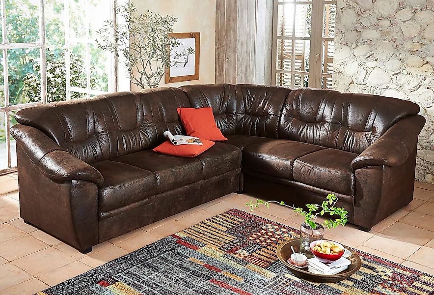 Home affaire Ecksofa "Savona L-Form, B: 262 cm" mit Federkern günstig online kaufen
