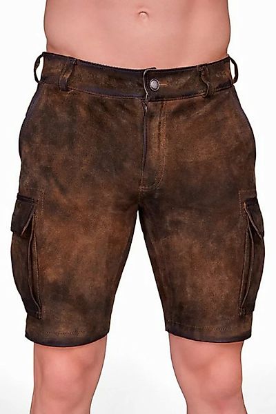 Maddox Trachtenlederhose Lederhose Herren kurz - CARGO - braun antik günstig online kaufen