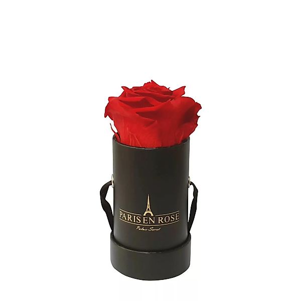 Rosenbox Ø 5 cm Schwarz mit einer Roten Rose günstig online kaufen