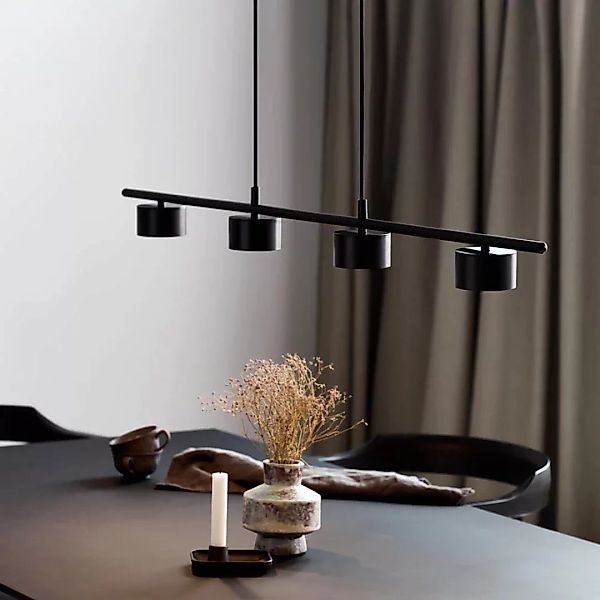 LED Pendelleuchte Clyde in Schwarz 4x 5W 1400lm günstig online kaufen