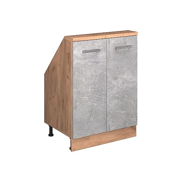 Vicco Unterschrank R-Line, Beton/Goldkraft Eiche, 60 günstig online kaufen