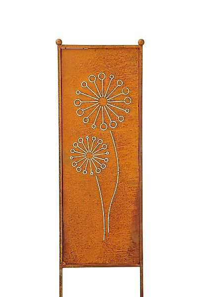 finehomegarden Gartenstecker Stele Metall Pusteblume Sichtschutz günstig online kaufen
