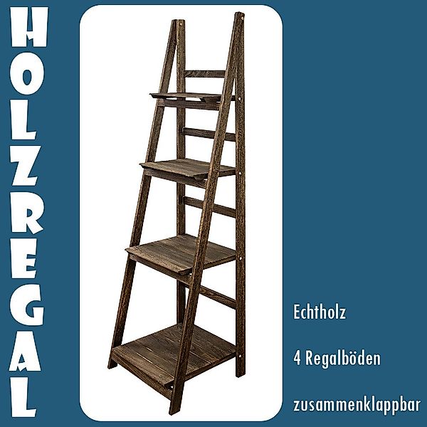 Kingpower Leiterregal Regal Bücherregal Wandregal Standregal günstig online kaufen