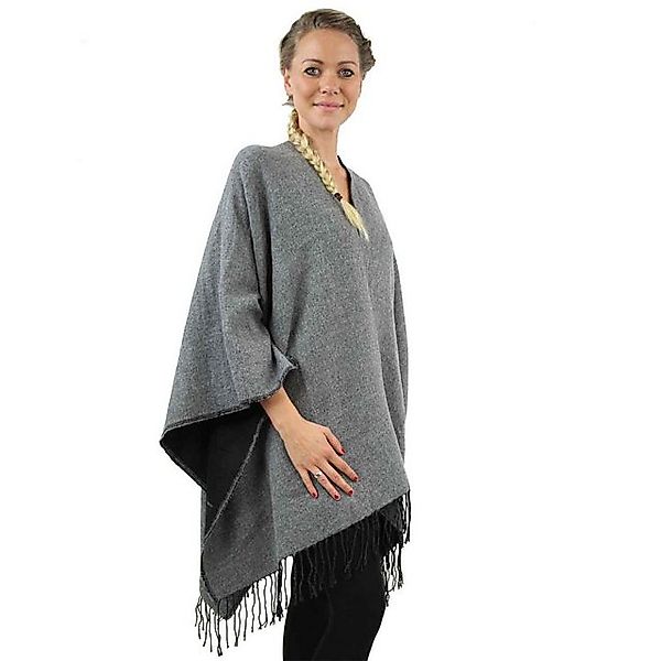 Antonio Strickponcho Antonio Cape,Poncho, uni color grau günstig online kaufen