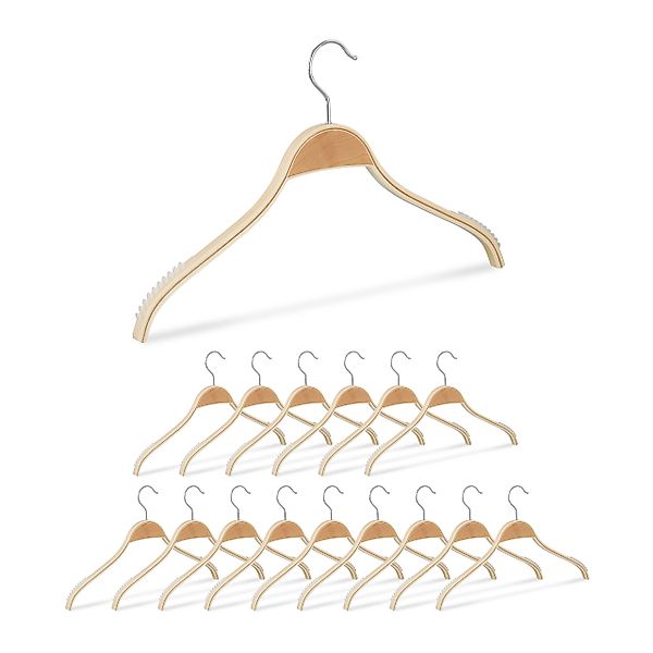 relaxdays Kleiderbügel Holz 16er Set günstig online kaufen