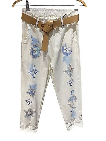 Fashion and Sports Chinohose FaS819 Chino Hose mit Glitzerprint günstig online kaufen