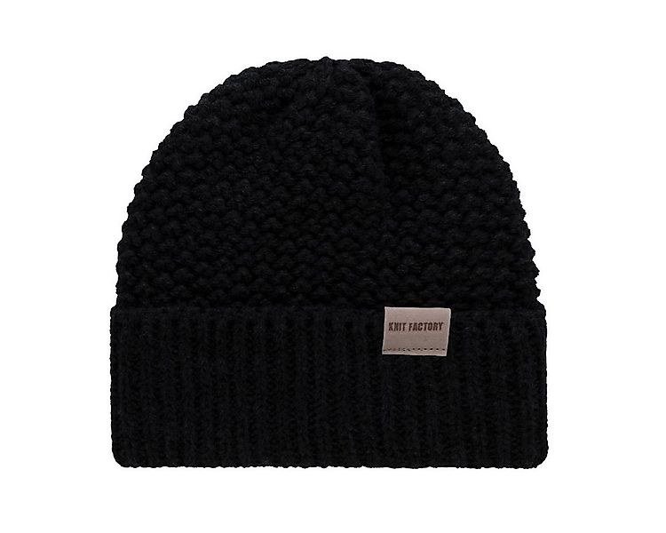 Knit Factory Strickmütze Carry Mütze Schwarz (1-St) Mütze Strickmütze Wollm günstig online kaufen