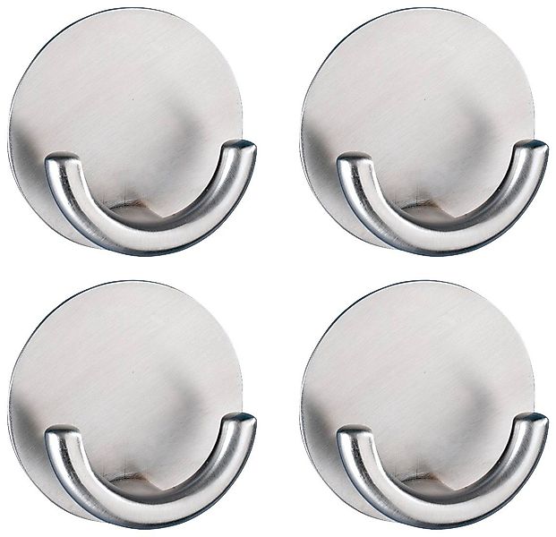 WENKO Wandhaken Rondo, (Set, 4-St), Edelstahl, günstig online kaufen