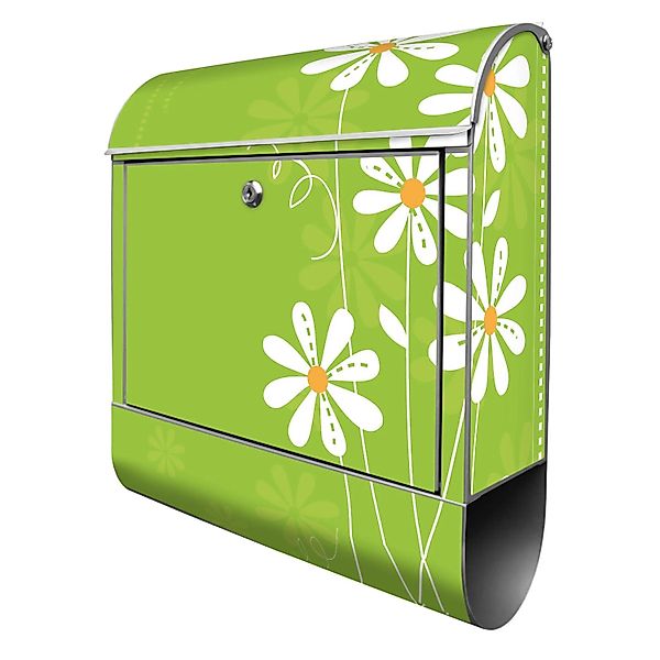 Banjado Design Briefkasten Silber Pulverbeschichtet 39x47x14cm 2 Schlüssel günstig online kaufen