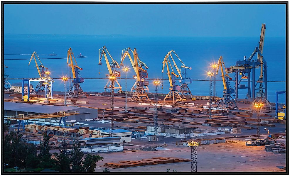 Papermoon Infrarotheizung »Hafen bei Nacht«, sehr angenehme Strahlungswärme günstig online kaufen