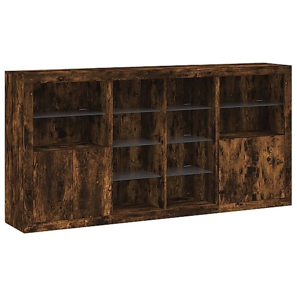 vidaXL Sideboard Sideboard mit LED-Leuchten Räuchereiche günstig online kaufen