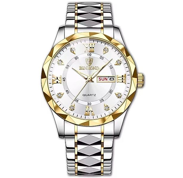 BinBond Quarzuhr Multifunktionsuhr Armbanduhr Chronograph Herrenuhr günstig online kaufen