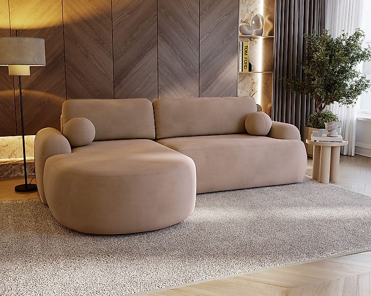 Compleo Ecksofa boucle mit breiter Ottomane günstig online kaufen