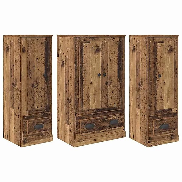 vidaXL Highboard mit Schubladen 3-Tlg Altholz Holzwerkstoff 3402671 günstig online kaufen
