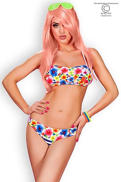 Chilirose Bandeau-Bikini Bikini Set CR3660 mit günstig online kaufen