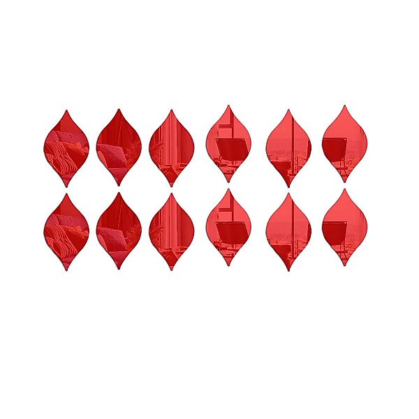 Coonoor 3D-Wandtattoo 10 Stück Spiegel-Wandaufkleber Selbstklebend 10x20 cm günstig online kaufen