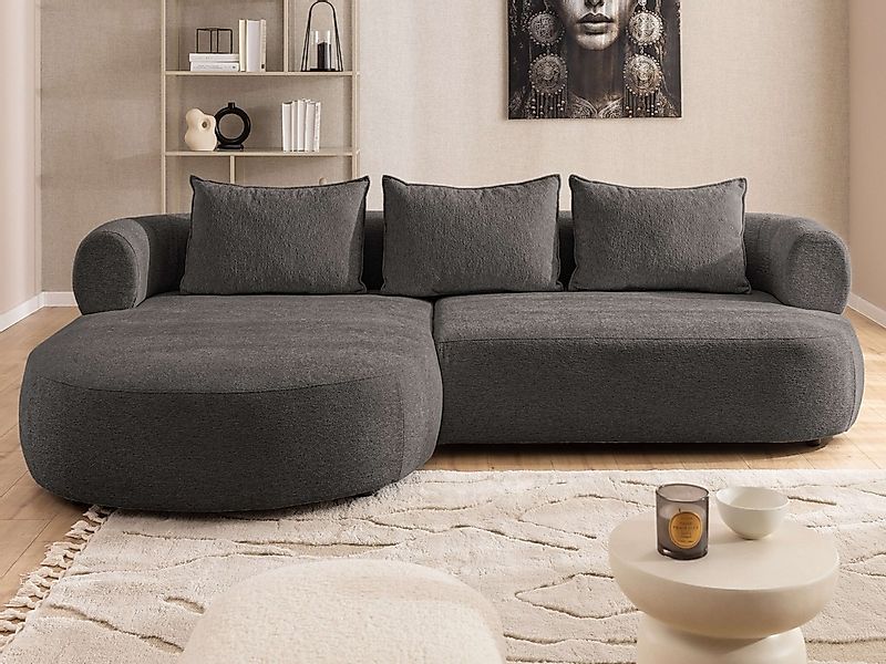 Home affaire Ecksofa "LUSSAC L-Form Design-Sofa mit Zierkissen, Maße B/T/H: günstig online kaufen