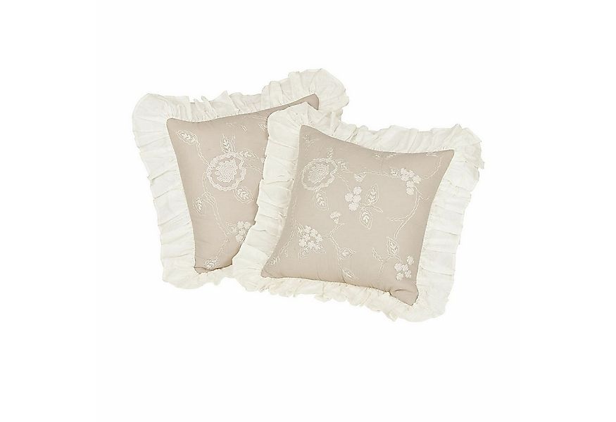 Mirabeau Kissenhülle Kissenhülle 2er Set Clarissa grau günstig online kaufen