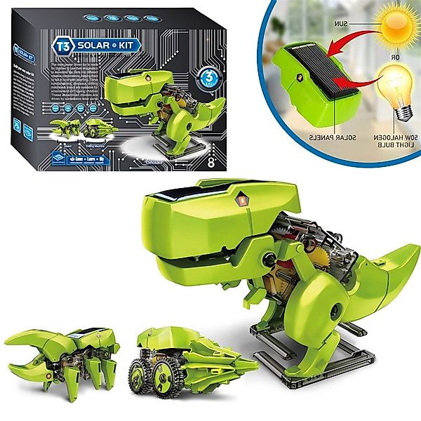 ZEUOPQ Lernspielzeug Solarroboter-Bausatz 3-in-1 MINT-Spielzeug Solarbetrie günstig online kaufen