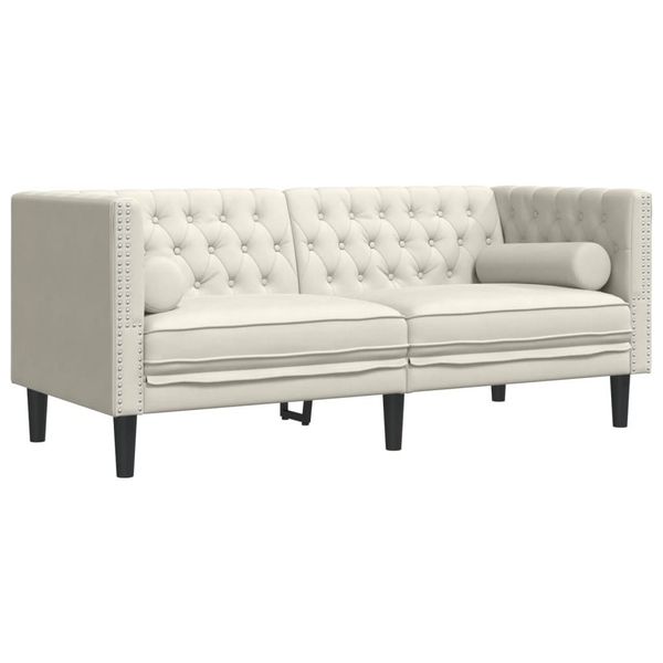 vidaXL Sofa Chesterfield-Sofa mit Nackenrollen 2-Sitzer günstig online kaufen