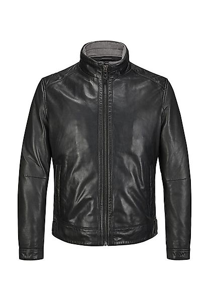 Milestone Lederjacke MSBarney Herren Bikerjacke Jacke Leder lockere Passfor günstig online kaufen