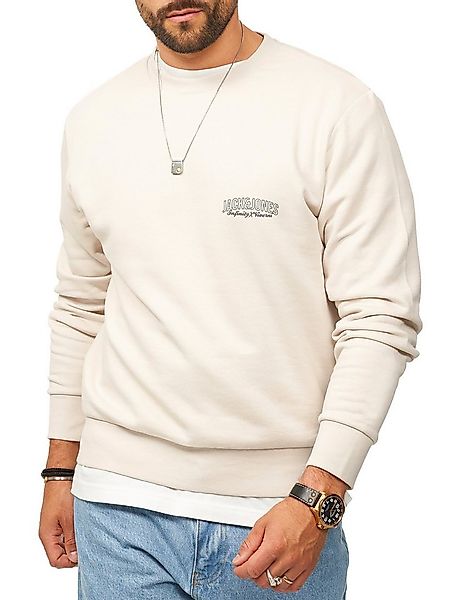 Jack & Jones Sweatshirt Rundhalspullover als Crew Neck im Regular Fit Herre günstig online kaufen