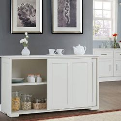 COSTWAY Sideboard, mit höhenverstellbarer Ablage,mit Glas günstig online kaufen