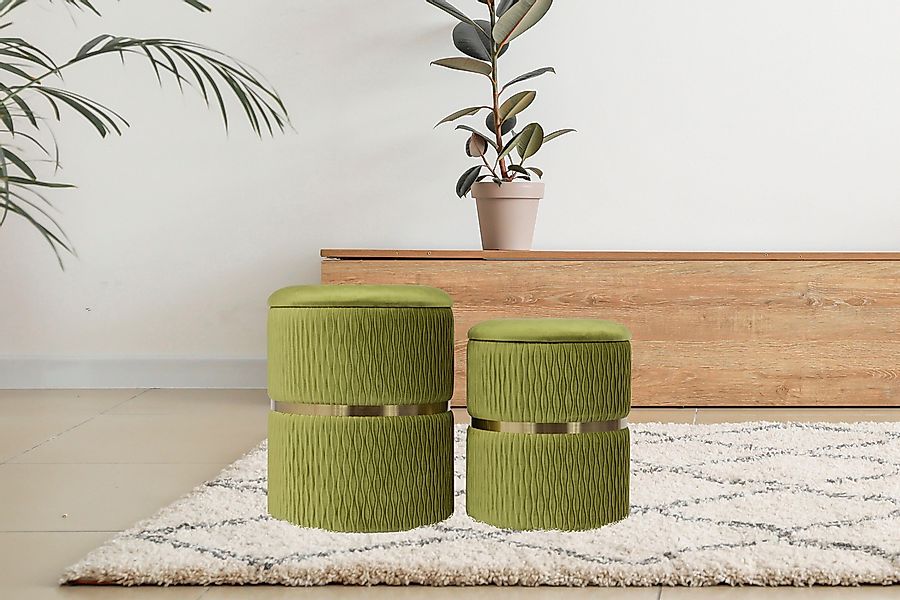 Kayoom Sitzhocker "Hocker Milas 2er-Set, Praktischer und versteckter Staura günstig online kaufen