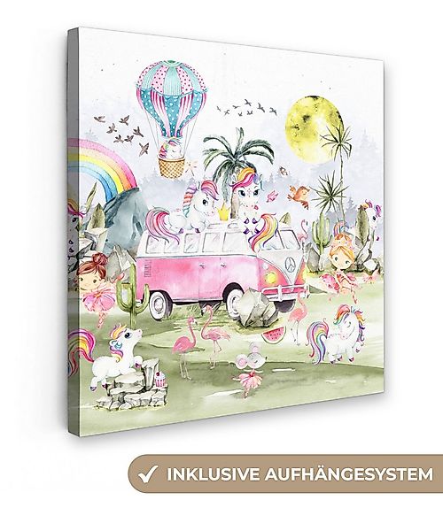 OneMillionCanvasses® Leinwandbild Einhorn - Regenbogen - Kinder - Mädchen - günstig online kaufen