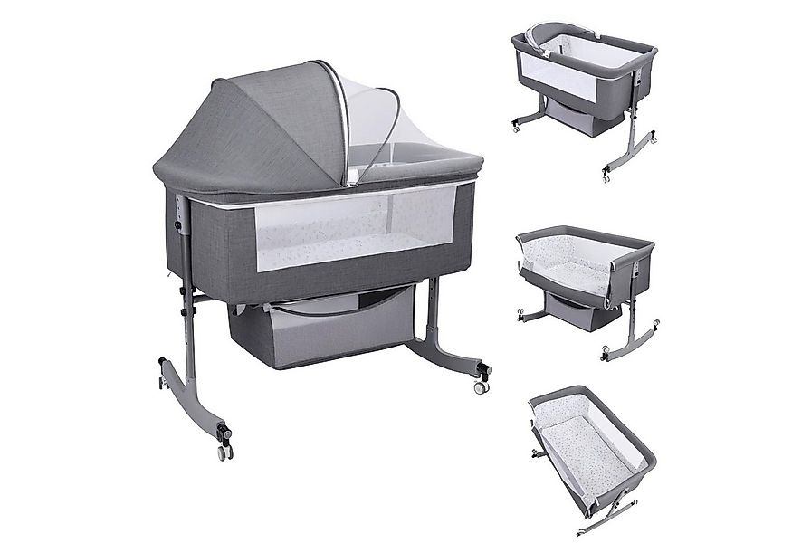 Rutaqian Beistellbett 3 in 1 Babybett & Babywiege & Reisebett,Stubenwagen, günstig online kaufen