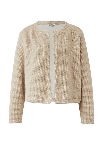 s.Oliver Sweatjacke Sweatshirt Jacke Flauschige Sweatshirt-Jacke mit Muster günstig online kaufen