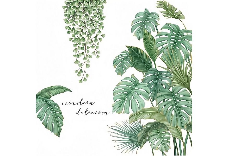 FOUORTUNATE-BEE Wandtattoo Tropische Pflanzen Wandaufkleber für Wohnzimmer günstig online kaufen