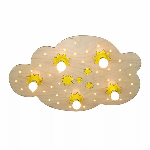 Deckenleuchte Sternenwolke, in Buche natur, 75 cm günstig online kaufen