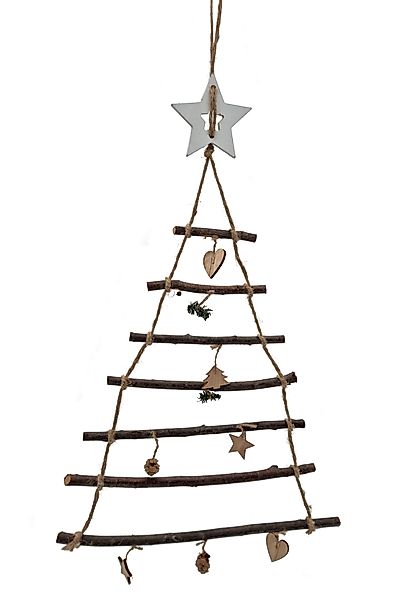 Spetebo Dekobaum Holz Weihnachtsbaum 7 Äste günstig online kaufen